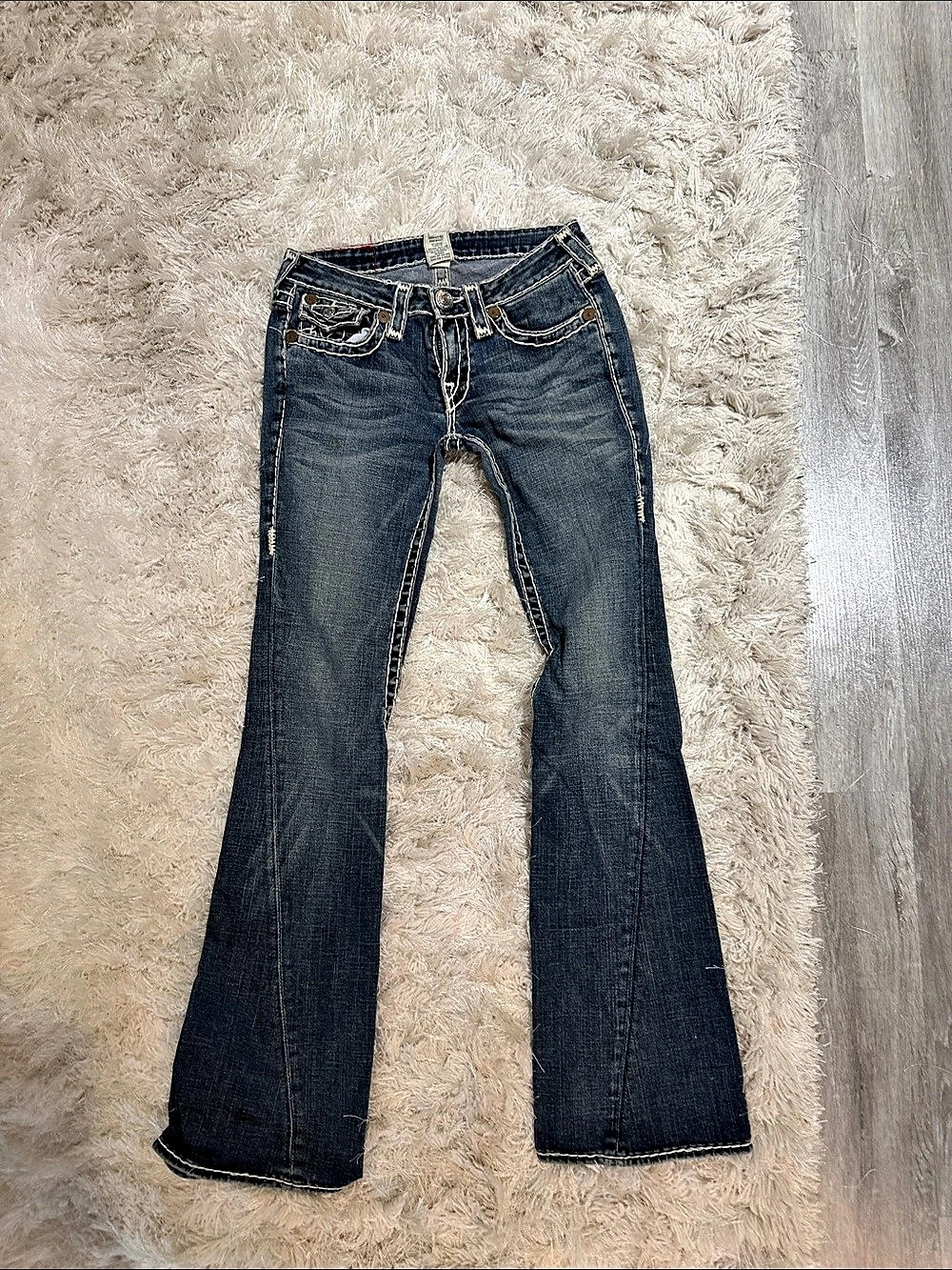 True Religion Joey Flare Jeans in Blue Waist 28